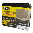 LONA MULTIUSOS 08X10FT DE POLIETILENO GRIS COVO