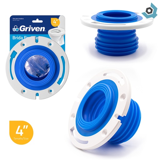[9224] BRIDA MOVIBLE 4" PARA INODOROS GRIVEN