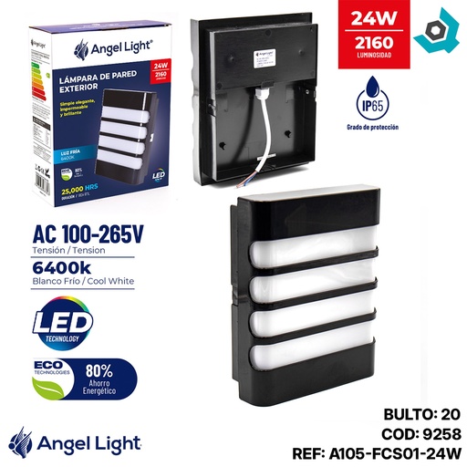 [9258] LAMPARA LED PARA EXTERIOR 24W ANGEL LIGHT