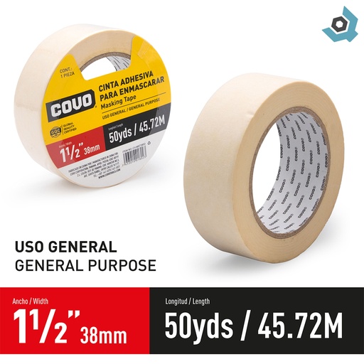[9268] TIRRO CINTA ADHESIVA PARA ENMASCARAR 1 1/2" COVO