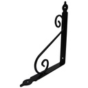 ANGULO DE SOPORTE 29 X 24 CM NEGRO MATE