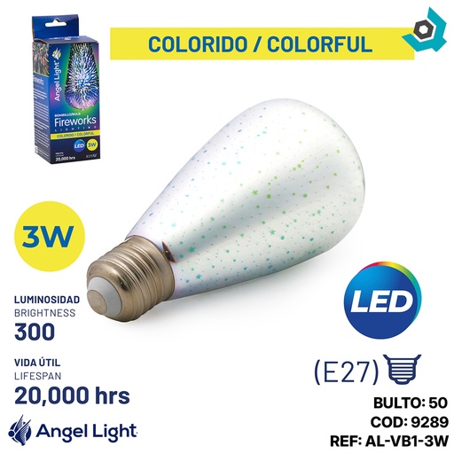 [9289] BOMBILLO LED 3W VINTAGE ANGEL LIGHT