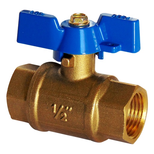 [9322] VALVULA 1/2" DE BRONCE CON ROSCA ESFERA GRIVEN