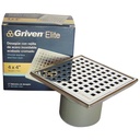 DESAGUE DE PISO 4" X 4" CROMADO GRIVEN ELITE