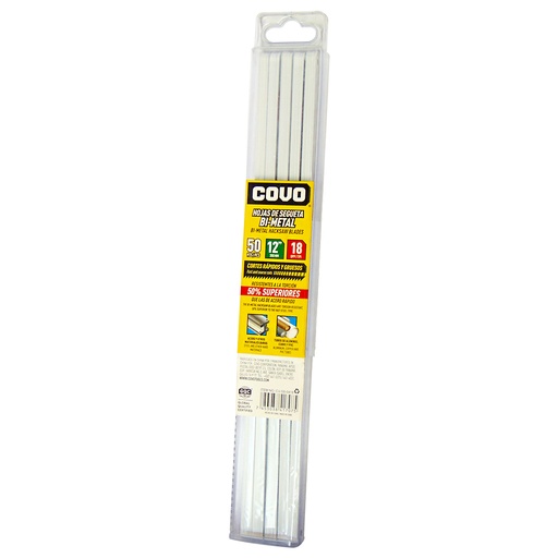 [9363] HOJAS DE SEGUETA 18 DIENTES BI METAL COVO