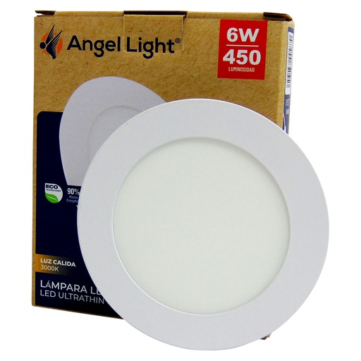 [9374] LAMPARA LED PARA EMPOTRAR REDONDA 6W LUZ CALIDA ANGEL LIGHT