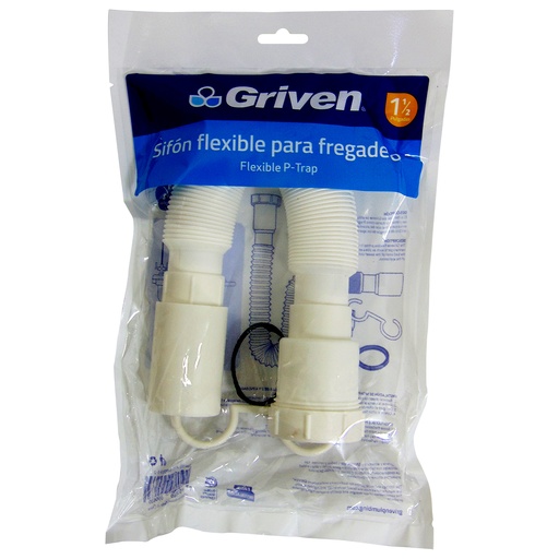[9398] SIFON PARA FREGADERO DE 1 1/2" FLEXIBLE GRIVEN