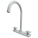 GRIFERIA PARA FREGADERO 8" DOBLE MANIJA GRIVEN WHITE