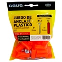 TORNILLOS CON RAMPLUG 12 X 1" 50 PIEZAS COVO
