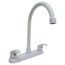 GRIFERIA PARA FREGADERO 8" CUELLO DE CISNE GRIVEN WHITE