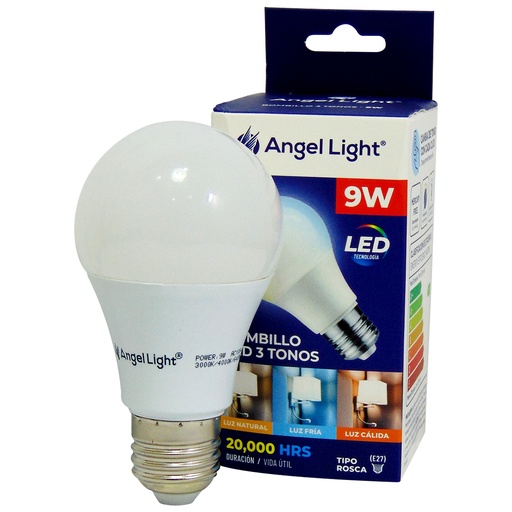 [9483] BOMBILLO LED 9W 3 TONOS ANGEL LIGHT