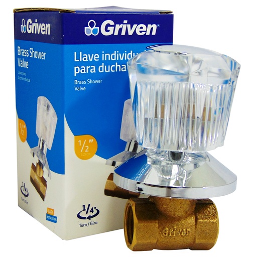 [9486] LLAVE PARA DUCHA 1/2" INDIVIDUAL GRIVEN