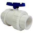 VALVULA 2" DE PVC SIN ROSCA UNION DOBLE GRIVEN