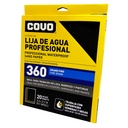 LIJA DE AGUA 9" X 11" GRANO 360 FINO COVO