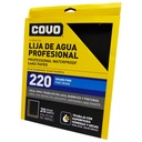 LIJA DE AGUA 9" X 11" GRANO 220 FINO COVO