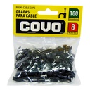 GRAPAS PARA CABLES 8MM NEGRO COVO