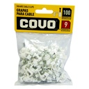 GRAPAS PARA CABLES 9MM BLANCO COVO