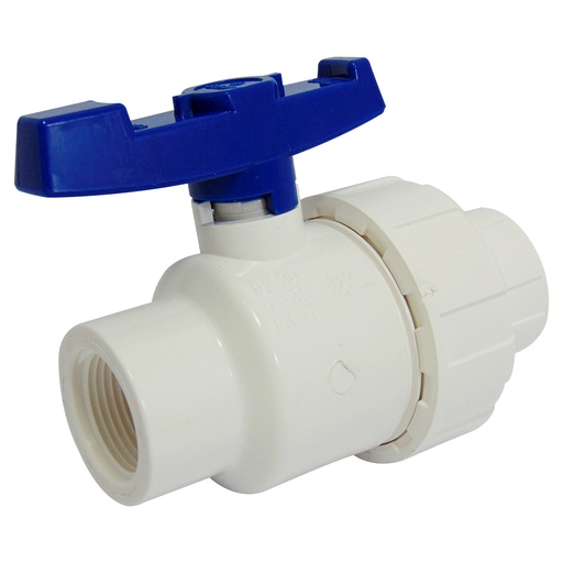 [9513] VALVULA 3/4" DE PVC CON ROSCA UNION SIMPLE GRIVEN