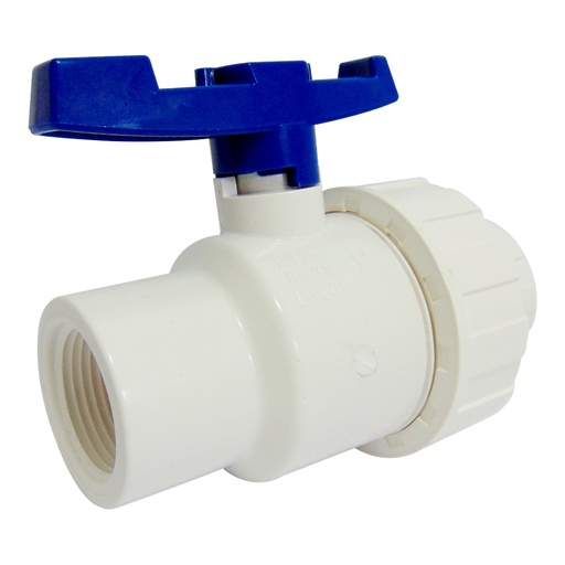 [9514] VALVULA 1" DE PVC CON ROSCA UNION SIMPLE GRIVEN