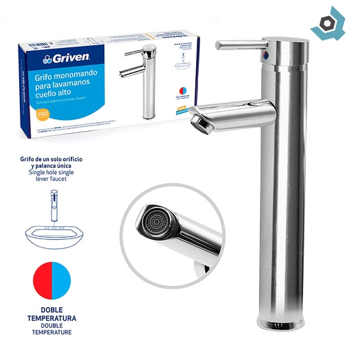 [9522] GRIFERIA PARA LAVAMANOS MONOMANDO GRIVEN