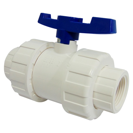 [9542] VALVULA 1" DE PVC CON ROSCA UNION DOBLE GRIVEN