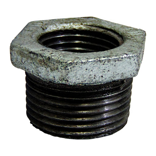 [9562] REDUCCION BUSHING 1/2" X 3/4" DE ACERO GALVANIZADO GRIVEN