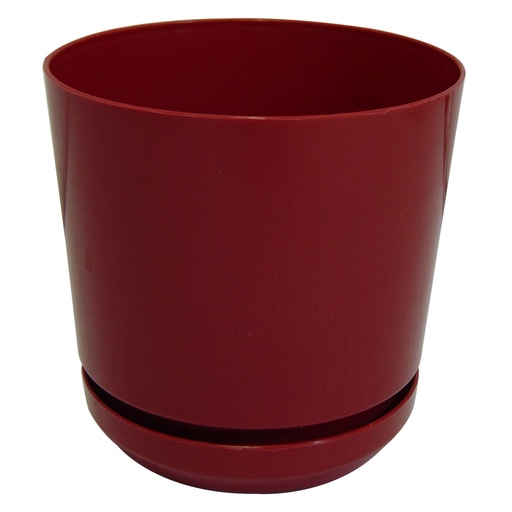 [9622] MATERO Y PLATO PP ART CILINDRICO LISO D-10 ROJO DP