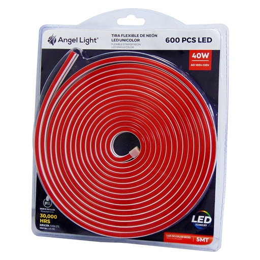 [9636] TIRA DE LUZ LED 5 METROS ROJO ANGEL LIGHT