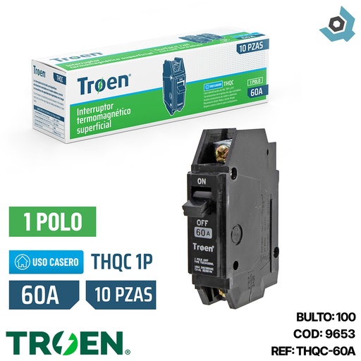 [9653] BREAKER SUPERFICIAL 1P X 60AMP TROEN