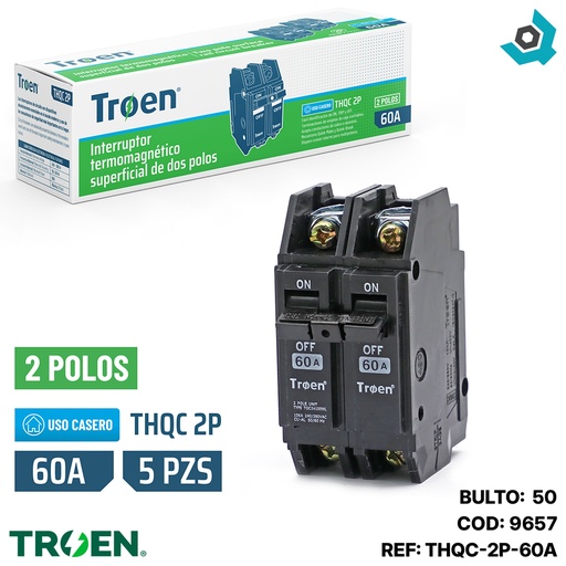 [9657] BREAKER SUPERFICIAL 2P X 60AMP TROEN
