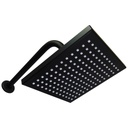 REGADERA PARA BANO 8" CUADRADA NEGRO GRIVEN BLACK