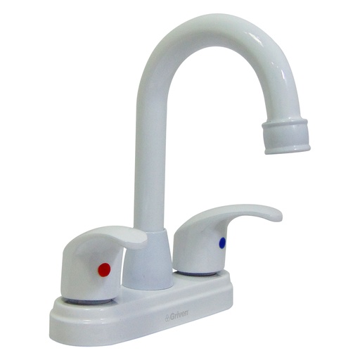 [9688] GRIFERIA PARA LAVAMANOS 4" CUELLO BAR GRIVEN WHITE