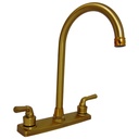 GRIFERIA PARA FREGADERO 8" CUELLO ALTO GRIVEN GOLDEN