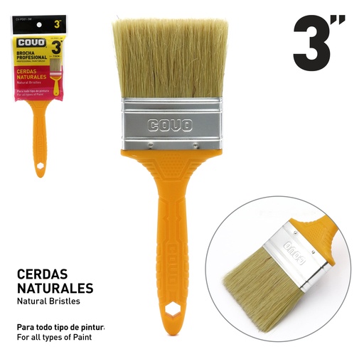 [9755] BROCHA 3" CERDAS BLANCAS COVO