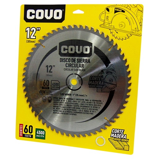 [9767] DISCO DE SIERRA 12" PARA MADERA COVO