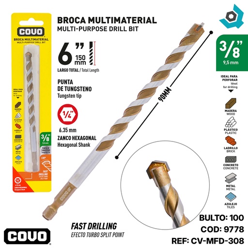 [9778] MECHA 3/8" MULTIMATERIAL COVO