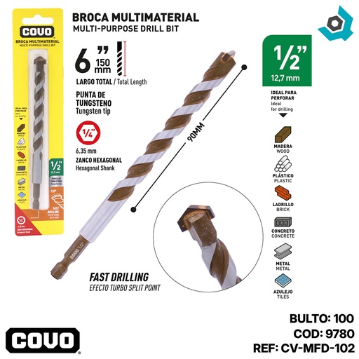 [9780] MECHA 1/2" MULTIMATERIAL COVO