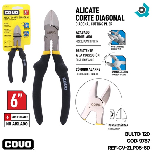 [9787] ALICATE 6" CORTA FRIO COVO