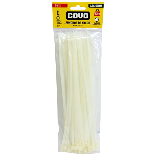 [9796] TIRRAJE NYLON BLANCO 4.8-250MM COVO