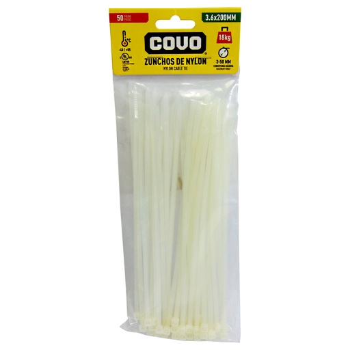 [9799] TIRRAJE NYLON BLANCO 3.6-200MM COVO