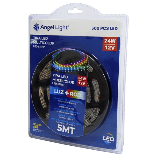 [9814] TIRA DE LUZ LED 5M 24W 12V CON CONTROL ANGEL LIGHT