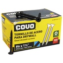 TORNILLO DRYWALL #6 X 1 1/2" ROSCA FINA 100PZA COVO