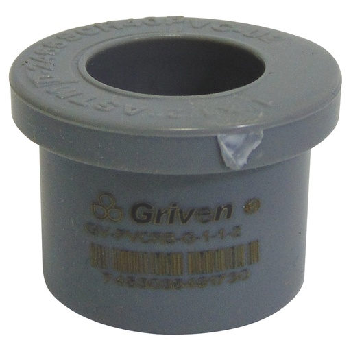 [9868] REDUCCION BUSHING 1" X 1/2" PVC GRIS GRIVEN