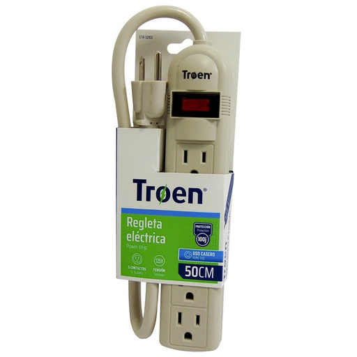 [9869] REGLETA ELECTRICA 5 TOMAS CON TIERRA TROEN