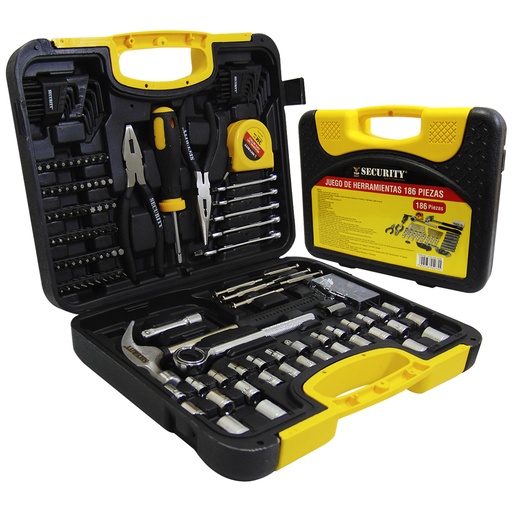 [9872] CAJA DE HERRAMIENTAS 186 PIEZAS SECURITY