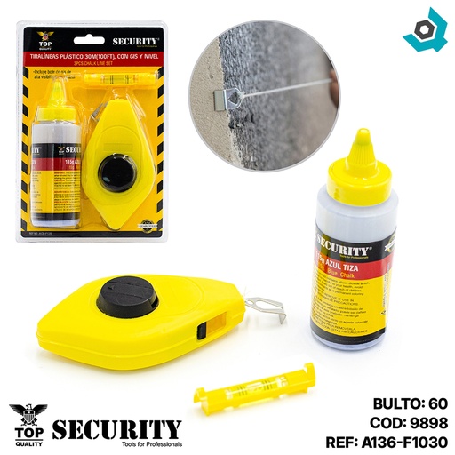 [9898] TIRA LINEAS 30MT CON GIS Y NIVEL SECURITY