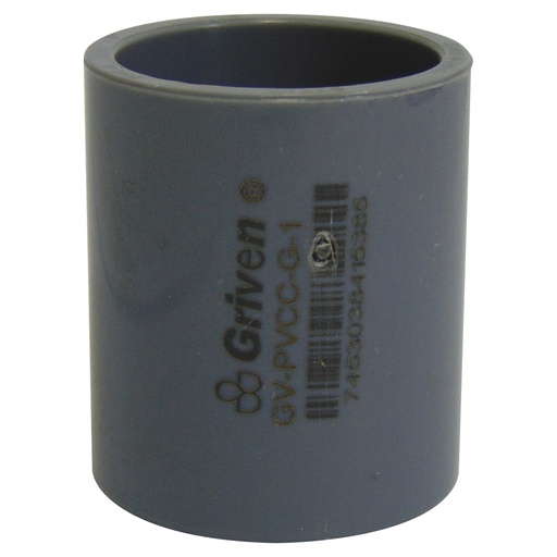 [9908] UNION PVC 1" SENCILLA GRIS GRIVEN