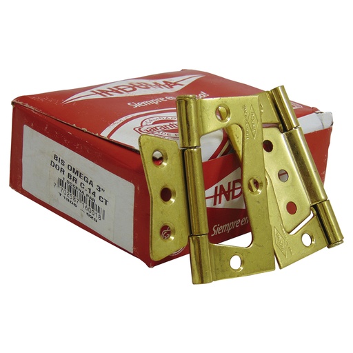 [9944] BISAGRA OMEGA 3" DORADA CALIBRE 14 INDUMA