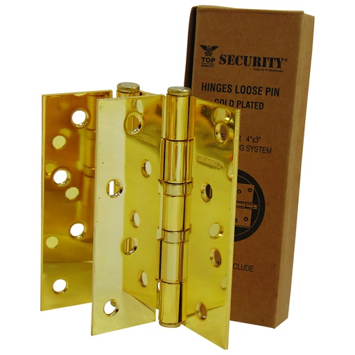 [9974] BISAGRA PARA MUEBLES 4" X 3" DORADA SECURITY