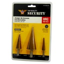 MECHAS 1/4" MULTIMATERIAL ESCALONADA 3 PIEZAS SECURITY
